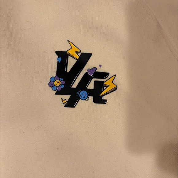 YoungLA Global Meltdown Creme size Small Hoodie - Cozy Trendy - Picture 3 of 6